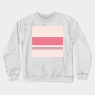 A solid mixture of Faded Pink, Light Blue Grey, Very Light Pink and Carnation stripes. Crewneck Sweatshirt